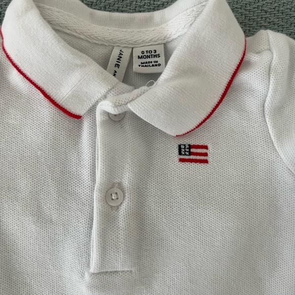 Janie and Jack Boys Pant Set Polo Shirt Linen Pants Easter Outfit - Picture 3 of 4